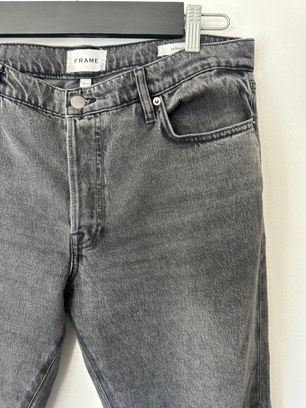 Frame Denim Dark Gray Wash Straight-Leg Jeans - Picture 4 of 7